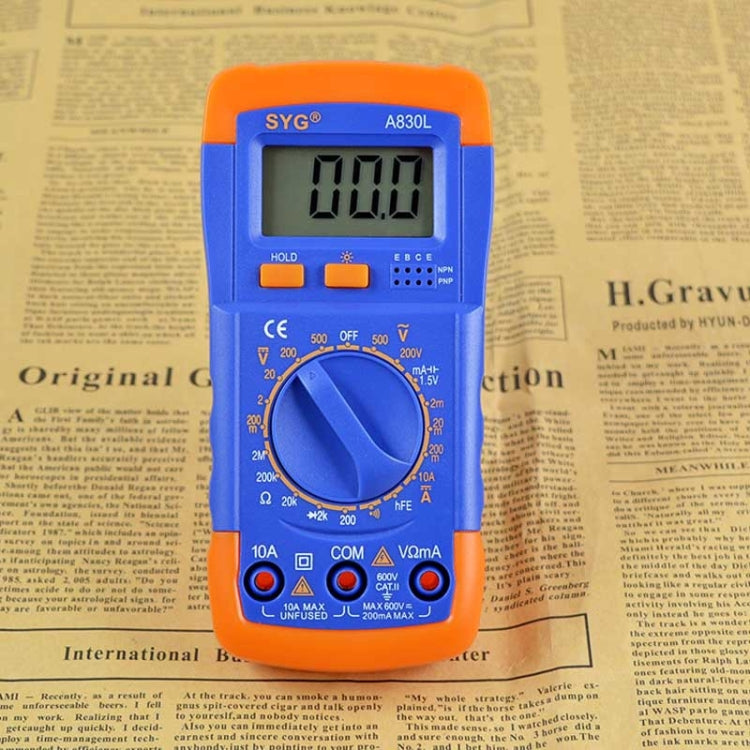 A830L Multi-purpose Capacitance Meter Digital Multimeter with Illumination Protection