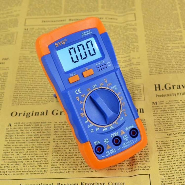 A830L Multi-purpose Capacitance Meter Digital Multimeter with Illumination Protection