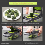 Tagliaverdure Affettatrice da cucina Tagliafrutta Pelapatate Carota Grattugia Affettatrice di verdure, Vegetable Cutter