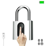 Lucchetto per porta USB ricaricabile Lucchetto per impronte digitali Sblocco rapido Blocco di sicurezza in metallo intelligente senza chiave, Keyless Smart Metal Lock