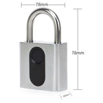 Lucchetto per porta USB ricaricabile Lucchetto per impronte digitali Sblocco rapido Blocco di sicurezza in metallo intelligente senza chiave, Keyless Smart Metal Lock