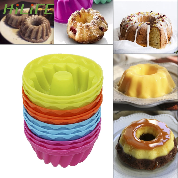 Stampo per gelatina da forno a forma di filo da 12 pezzi Stampo per ciambella per muffin e cupcake in silicone per budino, Thread Shape