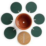Novità Sottobicchiere per cactus fai-da-te Tappetino per tè isolante antiscivolo Home Storage Decorazione multifunzione per desktop, Cactus Coaster