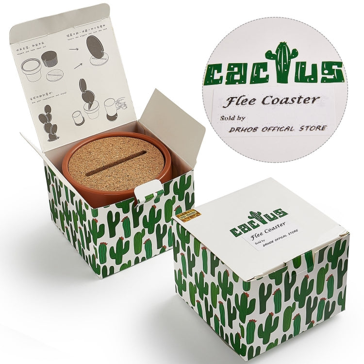 Novità Sottobicchiere per cactus fai-da-te Tappetino per tè isolante antiscivolo Home Storage Decorazione multifunzione per desktop, Cactus Coaster