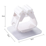 Supporto per mop Supporto per organizer a parete Cucina per la casa Bagno Adesivo Portaoggetti per scopa Appendiabiti con gancio per clip, Clip Hook White