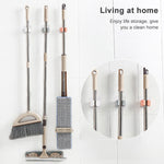 Supporto per mop Supporto per organizer a parete Cucina per la casa Bagno Adesivo Portaoggetti per scopa Appendiabiti con gancio per clip, Clip Hook White