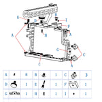 Stabilizzatore per maniglia a gabbia video in metallo per fotocamera per Panasonic LUMIX GH3/GH4