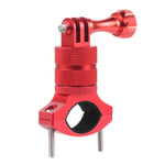 Staffa di montaggio per bicicletta in lega di alluminio Clip per bicicletta per action camera, Black, Red, Blue