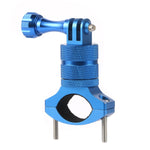 Staffa di montaggio per bicicletta in lega di alluminio Clip per bicicletta per action camera, Black, Red, Blue