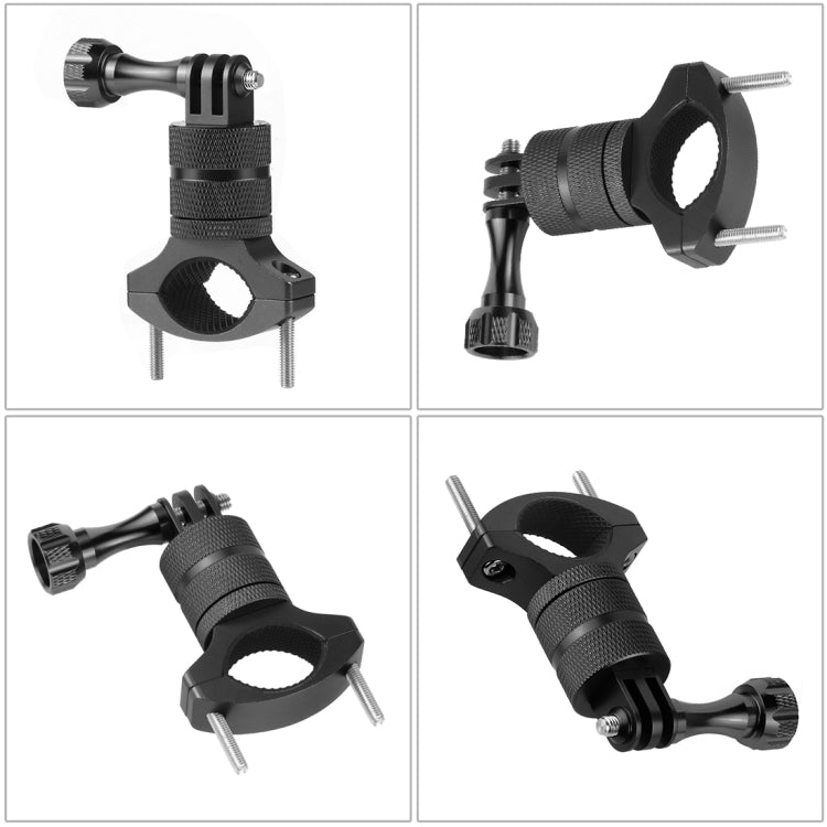 Staffa di montaggio per bicicletta in lega di alluminio Clip per bicicletta per action camera, Black, Red, Blue
