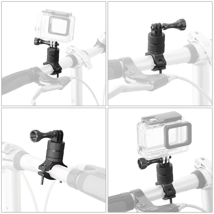 Staffa di montaggio per bicicletta in lega di alluminio Clip per bicicletta per action camera, Black, Red, Blue
