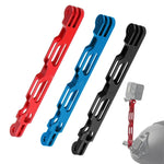 Braccio di estensione in alluminio con prolunga per fotocamera da 16,5 cm per action camera, Red, Blue, Black