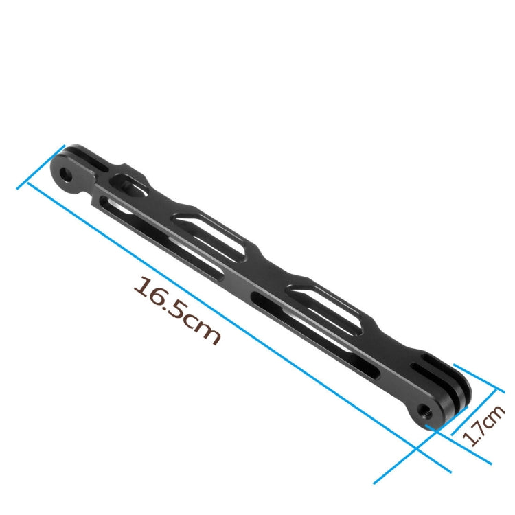 Braccio di estensione in alluminio con prolunga per fotocamera da 16,5 cm per action camera, Red, Blue, Black