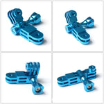 Adattatore universale a 360 gradi per braccio di regolazione a tre vie in lega di alluminio per action camera, Red, Blue, Black