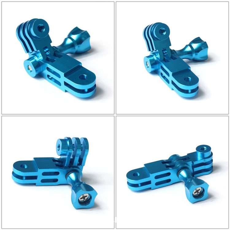 Adattatore universale a 360 gradi per braccio di regolazione a tre vie in lega di alluminio per action camera, Red, Blue, Black