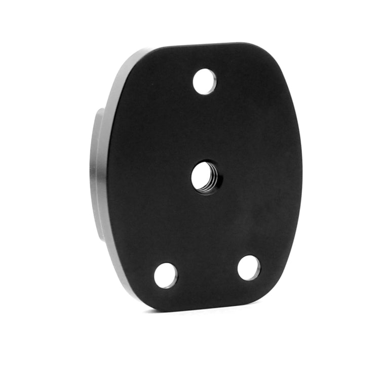Base di montaggio per treppiede a sgancio rapido in alluminio a 4 fori per fotocamera sportiva, Black, Black Embedded Nut