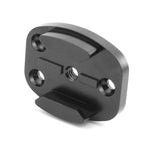 Base di montaggio per treppiede a sgancio rapido in alluminio a 4 fori per fotocamera sportiva, Black, Black Embedded Nut