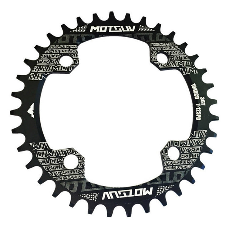 Parti della piastra dentata per bicicletta MTB 104BCD per corona rotonda stretta e larga MOTSUV, Disk 32T, Disk 34T, Disk 36T, Disk 38T, Elliptic plate  32T