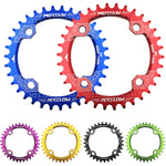 Parti della piastra dentata per bicicletta MTB 104BCD per corona rotonda stretta e larga MOTSUV, Disk 32T, Disk 34T, Disk 36T, Disk 38T, Elliptic plate  32T