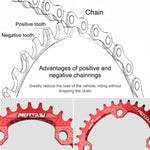 Parti della piastra dentata per bicicletta MTB 104BCD per corona rotonda stretta e larga MOTSUV, Disk 32T, Disk 34T, Disk 36T, Disk 38T, Elliptic plate  32T