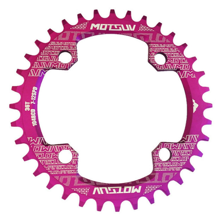 Parti della piastra dentata per bicicletta MTB 104BCD per corona rotonda stretta e larga MOTSUV, Disk 32T, Disk 34T, Disk 36T, Disk 38T, Elliptic plate  32T