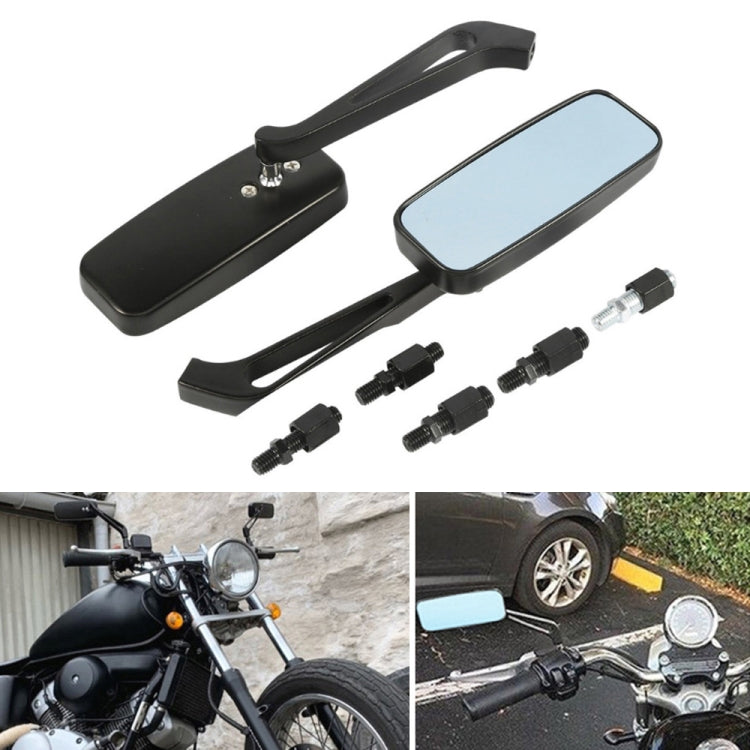Specchietto retrovisore modificato per moto in alluminio quadrato antiriflesso, Anti-glare