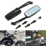 Specchietto retrovisore modificato per moto in alluminio quadrato antiriflesso, Anti-glare
