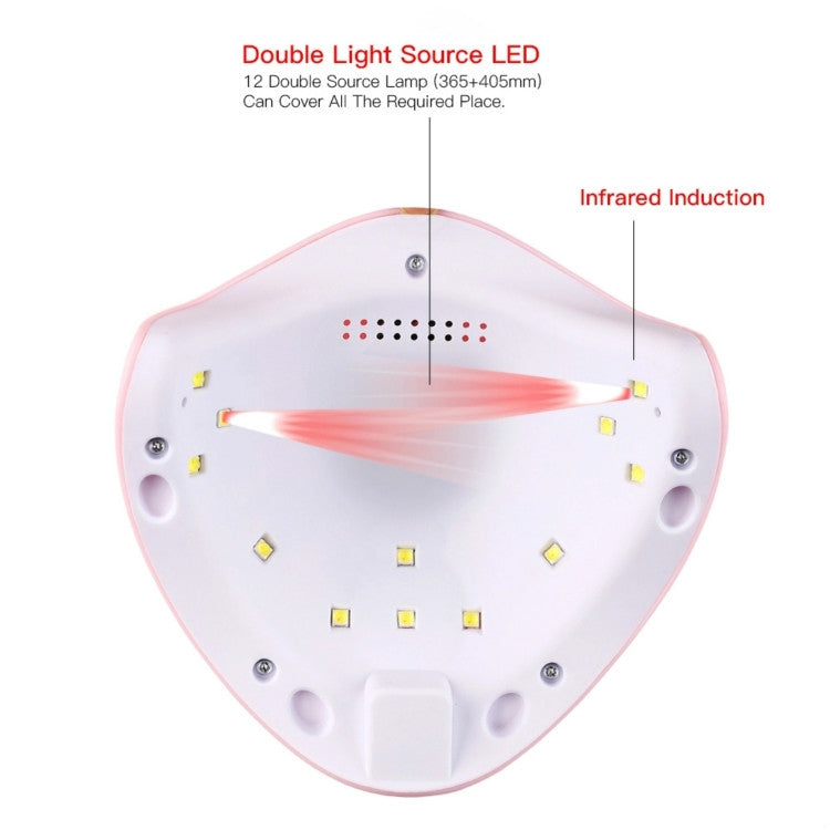 Lampada UV LED da 36 W per asciugare le unghie, 12 LED, per la polimerizzazione della macchina per unghie, timer anni '30/'60/'99, connettore USB