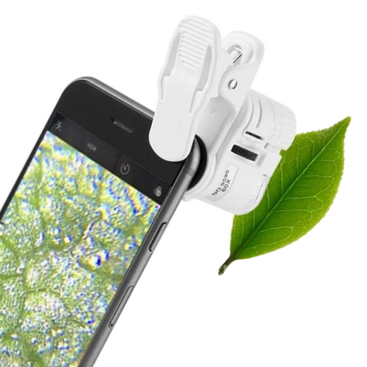 Microscopio HD 60x con luce LED per smartphone