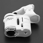 Microscopio HD 60x con luce LED per smartphone