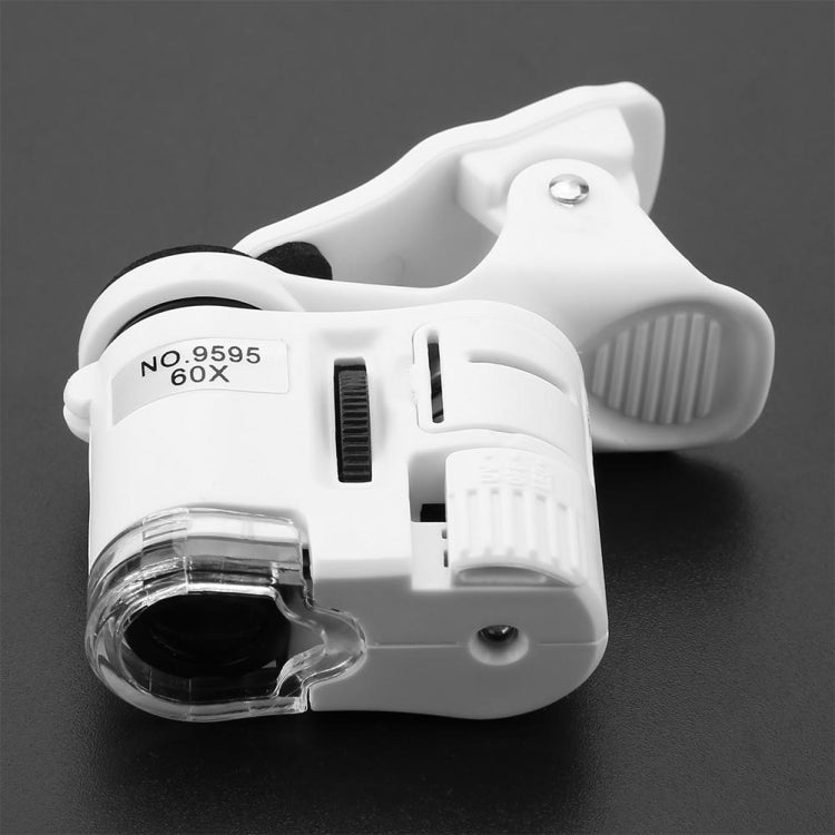 Microscopio HD 60x con luce LED per smartphone