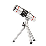 Bolanke Telescopio da esterno Accessori per telefoni cellulari Teleobiettivo da ripresa con clip metallica universale, 12X, 18X