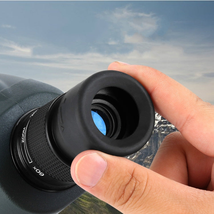 15-45X60 Zoom Telescopio a lente singola Binocolo monoculare ad alta definizione Occhiali da vista per birdwatching all'aperto, 15-45X60 Green, 15-45X60 Black