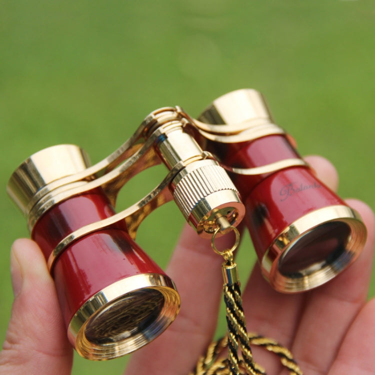 Telescopio a specchio 3x25 rosso con cintura in metallo