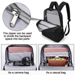 Zaino per computer business casual a doppio strato CADeN L4 Borsa per fotocamera digitale multifunzione USB