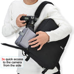 Zaino per computer business casual a doppio strato CADeN L4 Borsa per fotocamera digitale multifunzione USB