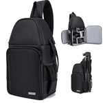 Zaino fotografico CADeN D15 Messenger a spalla singola multifunzione con copertina aperta Zaino per fotocamera reflex per il tempo libero all'aperto, D15
