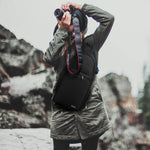 Zaino fotografico CADeN D15 Messenger a spalla singola multifunzione con copertina aperta Zaino per fotocamera reflex per il tempo libero all'aperto, D15