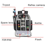 Borsa per fotocamera CADeN SLR a spalla per fotocamera digitale Zaino fotografico in nylon leggero e resistente per esterni, Small Size, Large Size