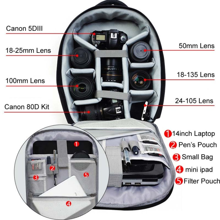 Borsa per fotocamera reflex USB CADeN Borsa per fotocamera unisex portatile impermeabile professionale Canon Nikon