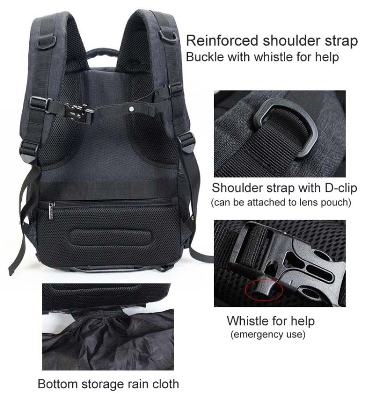 Borsa per fotocamera reflex USB CADeN Borsa per fotocamera unisex portatile impermeabile professionale Canon Nikon