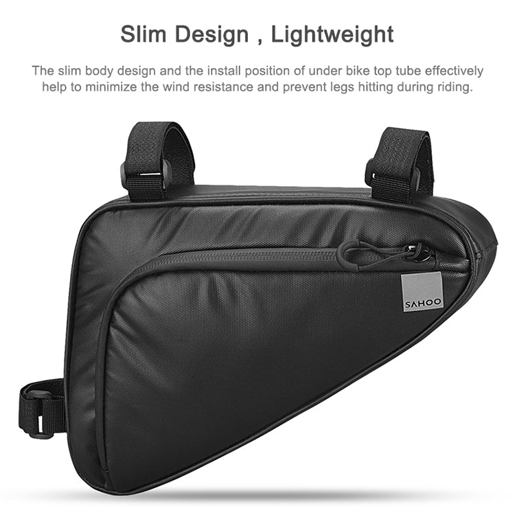 Borsa triangolare in poliestere cerato con trave anteriore per bicicletta Shark Tiger, Shark Tiger 1.5L Front Beam Bag