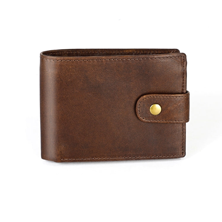 Porta carte in pelle multi-bit modello Crazy Horse Portafoglio da uomo RFID antimagnetico, RFID Men Wallet