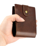 Porta carte in pelle multi-bit modello Crazy Horse Portafoglio da uomo RFID antimagnetico, RFID Men Wallet