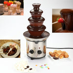 Macchina per cascata di fonduta di cioccolato elettrica con fontana di cioccolato da 2 pezzi a 4 strati, 4 Tiers