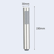 Soffione doccia con ugello palmare a barra tonda in acciaio inossidabile pressurizzato a risparmio idrico in tre pezzi, Three-piece Shower