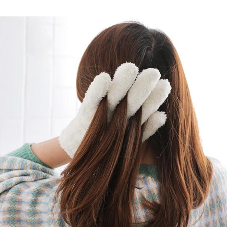 Guanti per capelli Singe ad asciugatura rapida Guanti assorbenti in velluto corallo ad asciugatura rapida