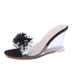 Tacchi a zeppa donna con strass in vetro altezza 8.5 cm