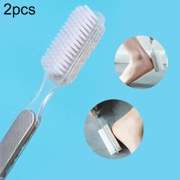 2 PZ Strumento per l'assistenza sanitaria per il piede Spazzola per la rimozione della pelle morta Piedini bifacciali per molatura Manuale Smerigliatrice per piedi 4 in 1