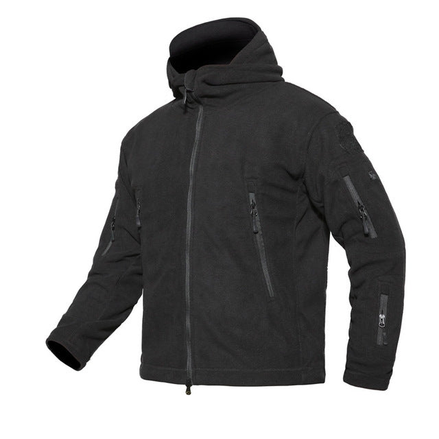 Cappotto con cappuccio traspirante tattico termico uniforme militare da uomo in pile caldo, S, M, L, XL, 2XL, 3XL